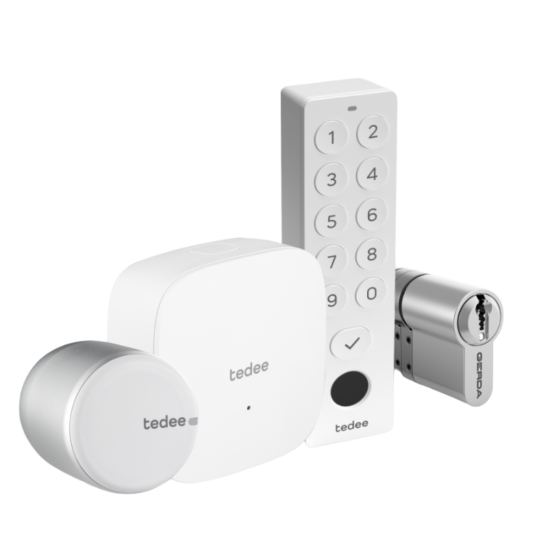 Conjunto completo tedee PRO plata/blanco