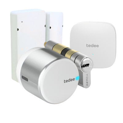 Tedee GO2 con cilindro, Bridge y Door Sensor