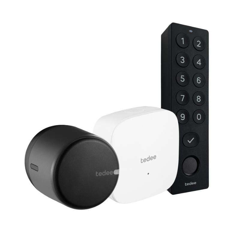 Pack negro tedee go bridge y keypad pro